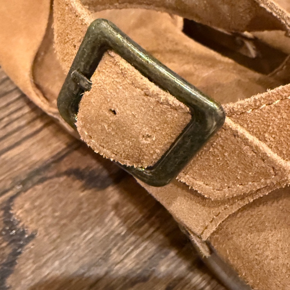 House of Harlow 1960 Tan Suede Platform Clogs with Studs Size 8.5 - Picture 10 of 16